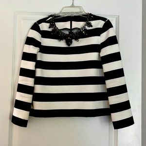 Jeweled, Striped Top